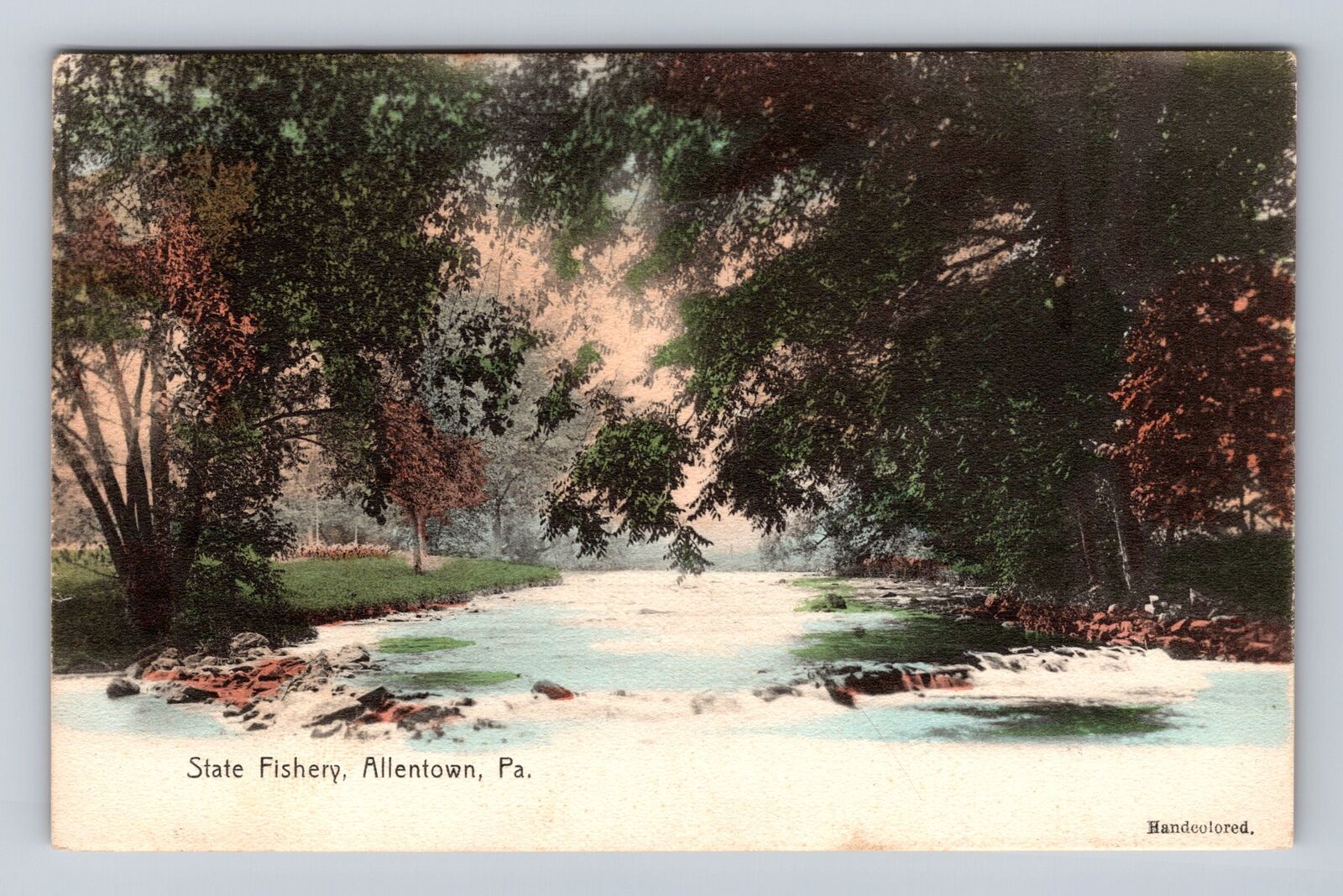 Allentown PA-Pennsylvania, State Fishery, Antique Vintage c1907 Postcard
