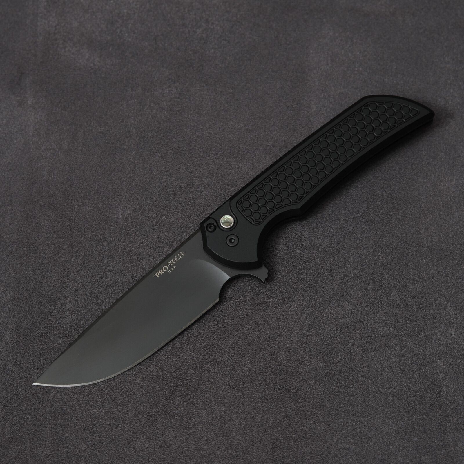 ProTech Mordax Blade Show Texas 2024 - Black Honeycomb Milled Scales / S45VN