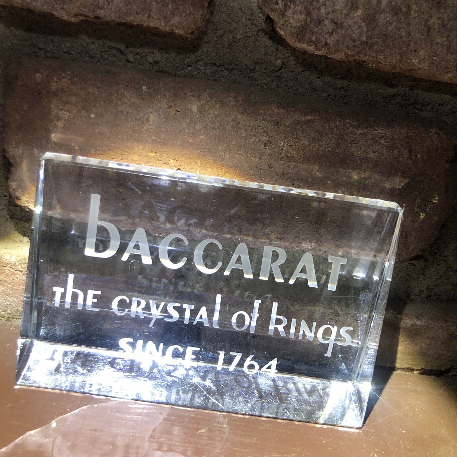 BACCARAT  The Crystal of Kings display SIGN No chips no dings￼