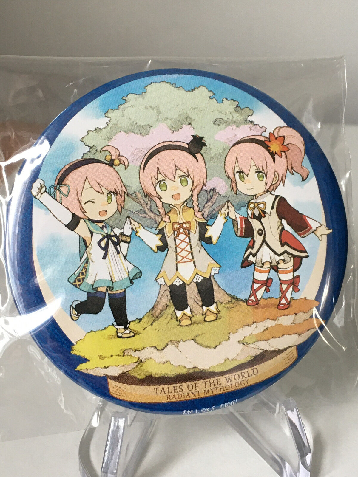 Tales of the World Radiant Mythology Kanonno Earhart/Grassvalley/Pasca Can Badge