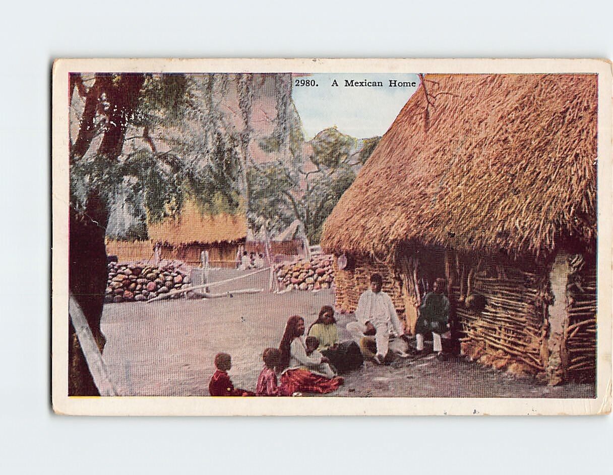 Postcard A Mexican Home Mexico