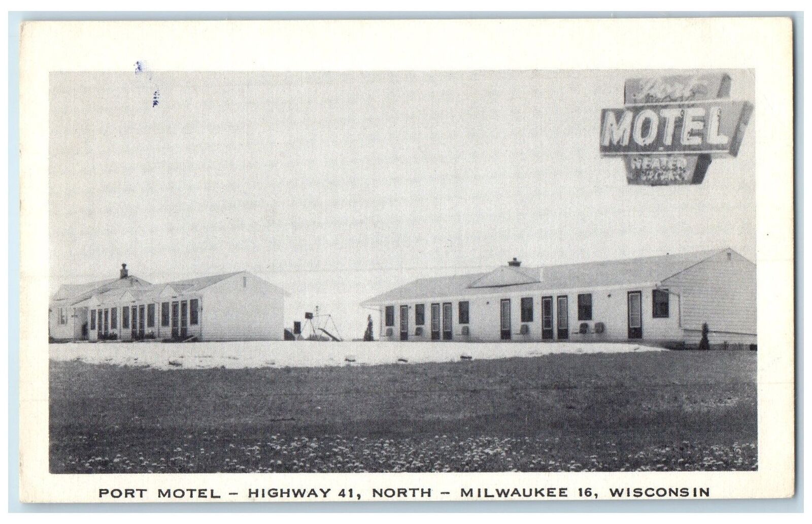c1940's Port Motel Exterior Roadside Milwaukee Wisconsin WI Unposted Postcard