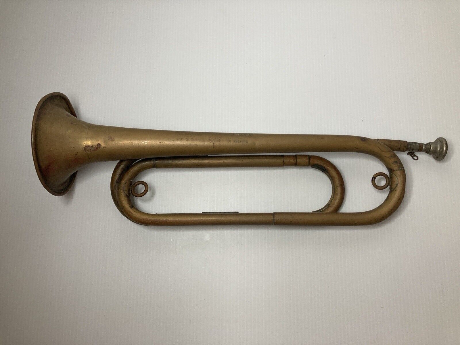 Vintage Rexcraft Boy Scouts of America Brass Bugle With mouth piece