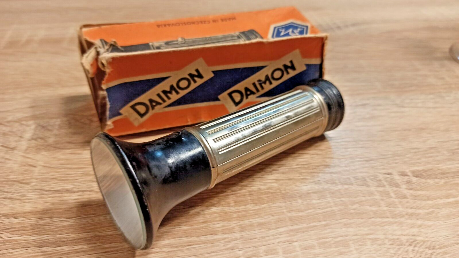 Vintage flashlight Daimon. Lantern. Czechoslovakia. 1970-80. Original