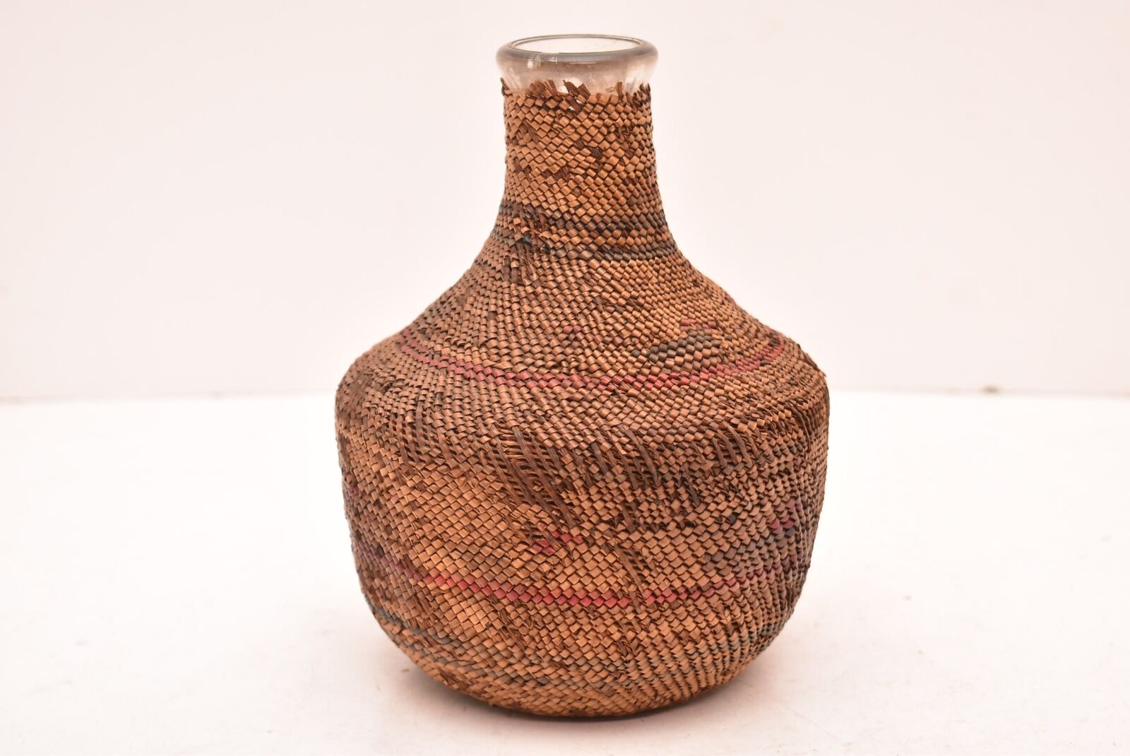 ATQ Native American Indian Woven Bottle Basket Nootka Makah Northwest Coast 7\