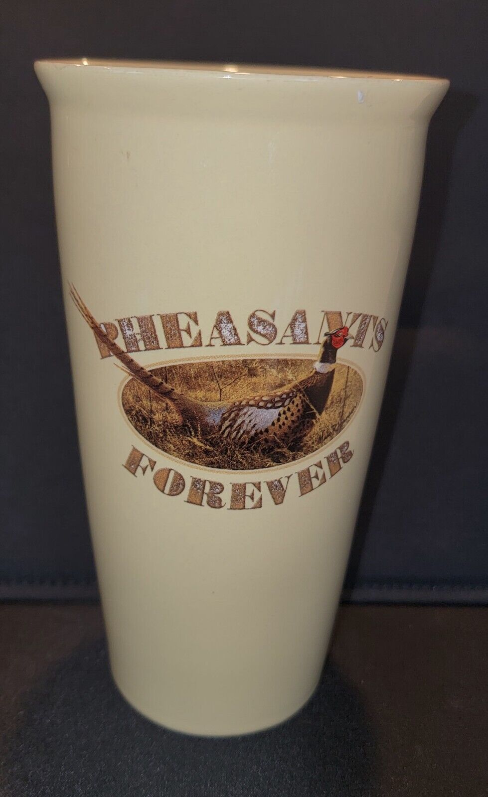 2014 Pheasant Forever 16 Oz Ceramic Glass Drinking Glass