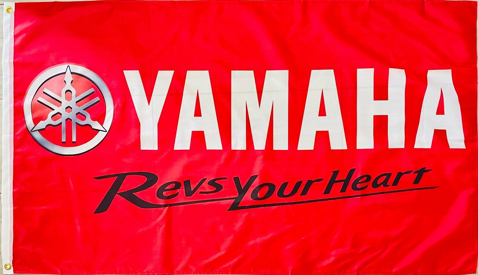 YAMAHA REVS YOUR HEART SNOWMOBILES 3x5ft FLAG BANNER MAN CAVE GARAGE