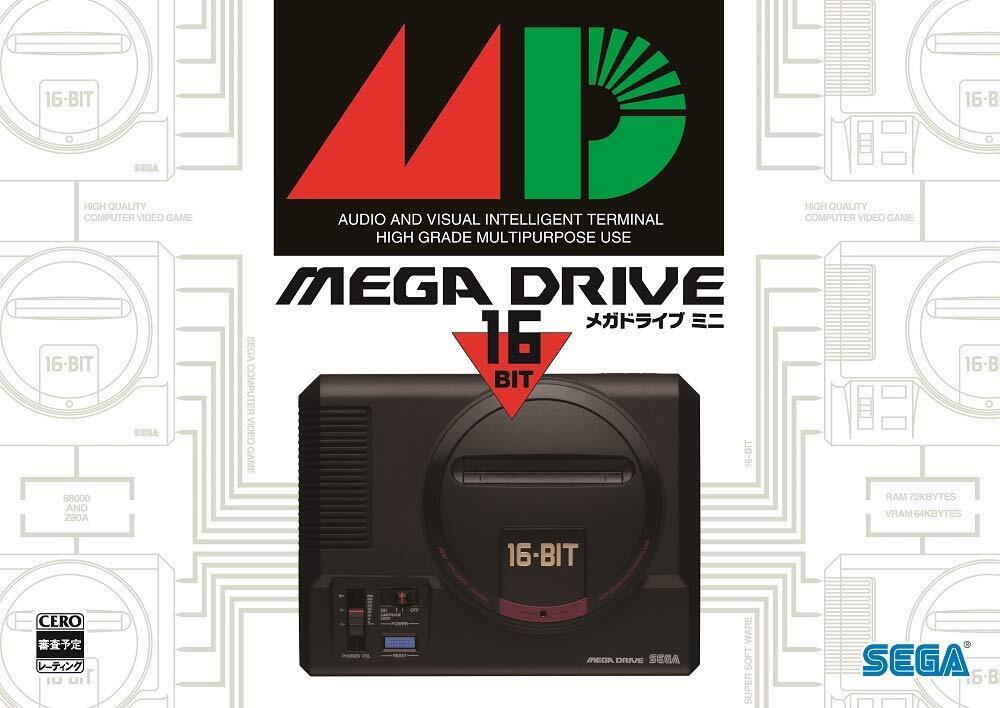 SEGA Mega Drive Mini Set 16 bit Game System Console Controller HAA-2520