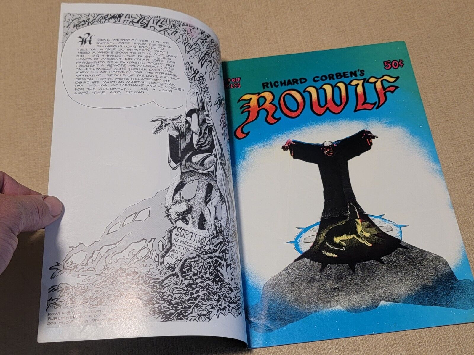 Richard Corben ROWLF 1971 ERROR DOUBLE COVER Comic Book Underground Comix ROP