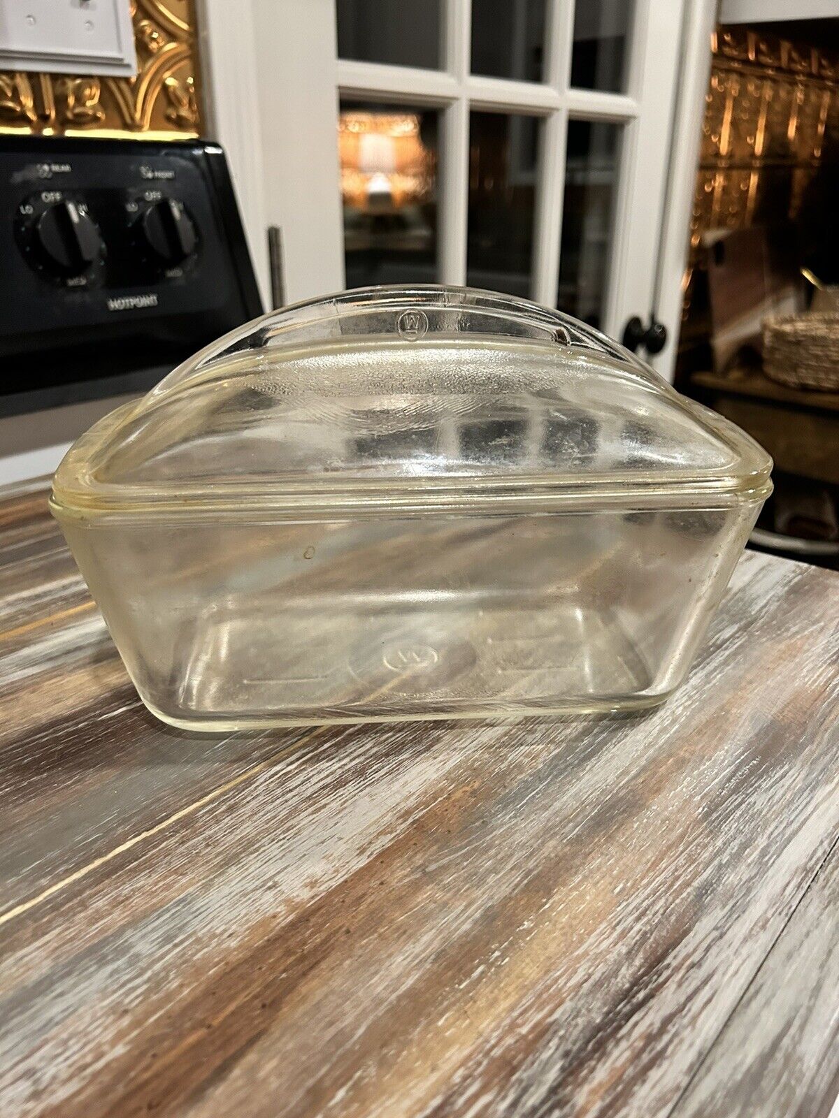 Westinghouse Clear Glass Loaf Pan with Dome Lid- 1950s-Still in great condition
