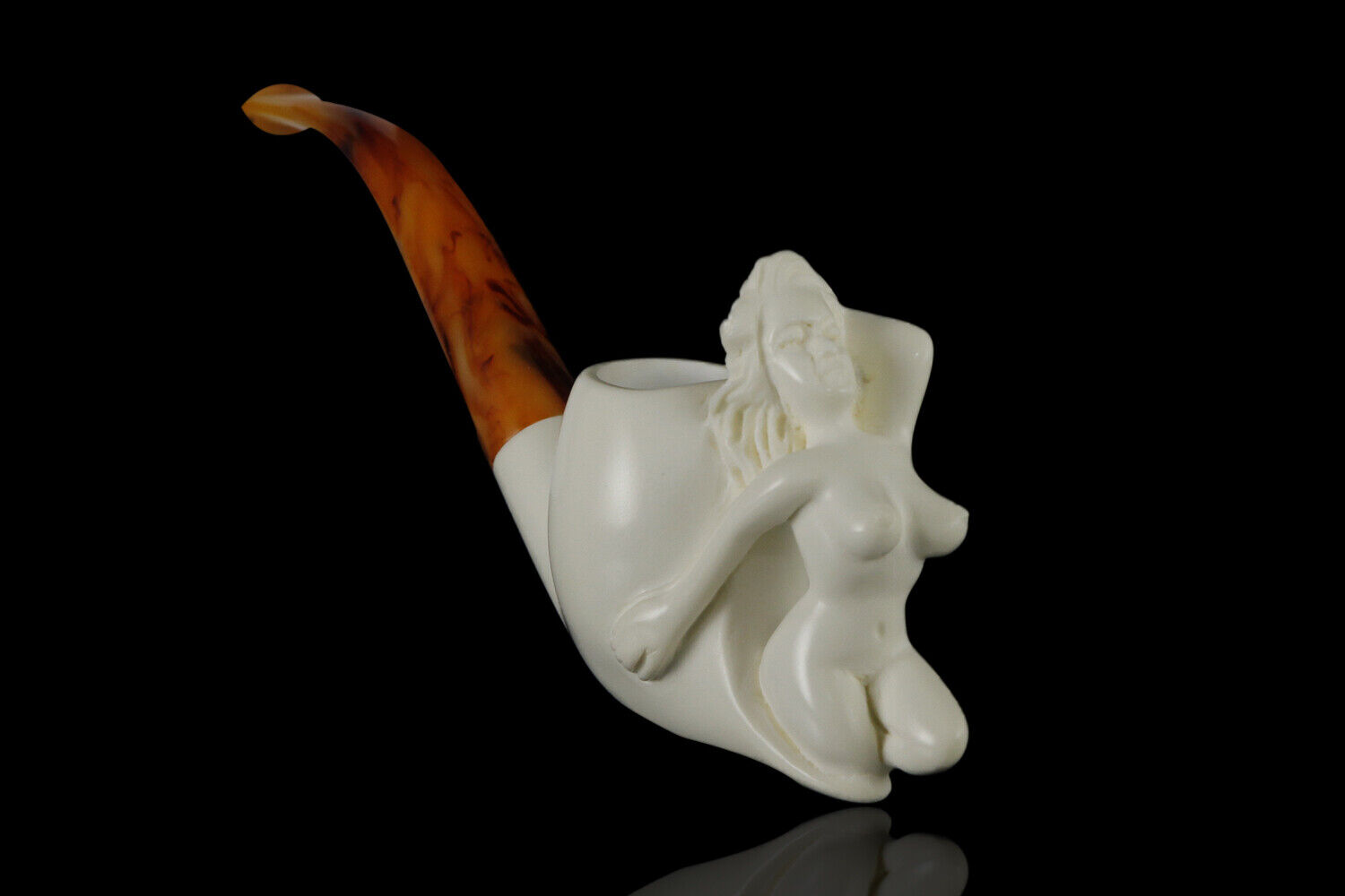Naked lady Meerschaum Pipe hand carved smoking tobacco pfeife pipa 海泡石 with case