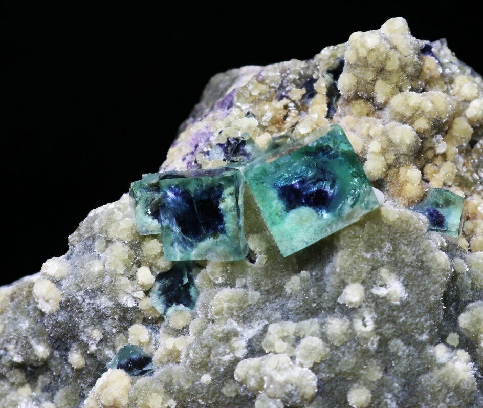 1.56lb Beauty Green Cube Fluorite Phantom Crystal Calcite Mineral Specimen/China