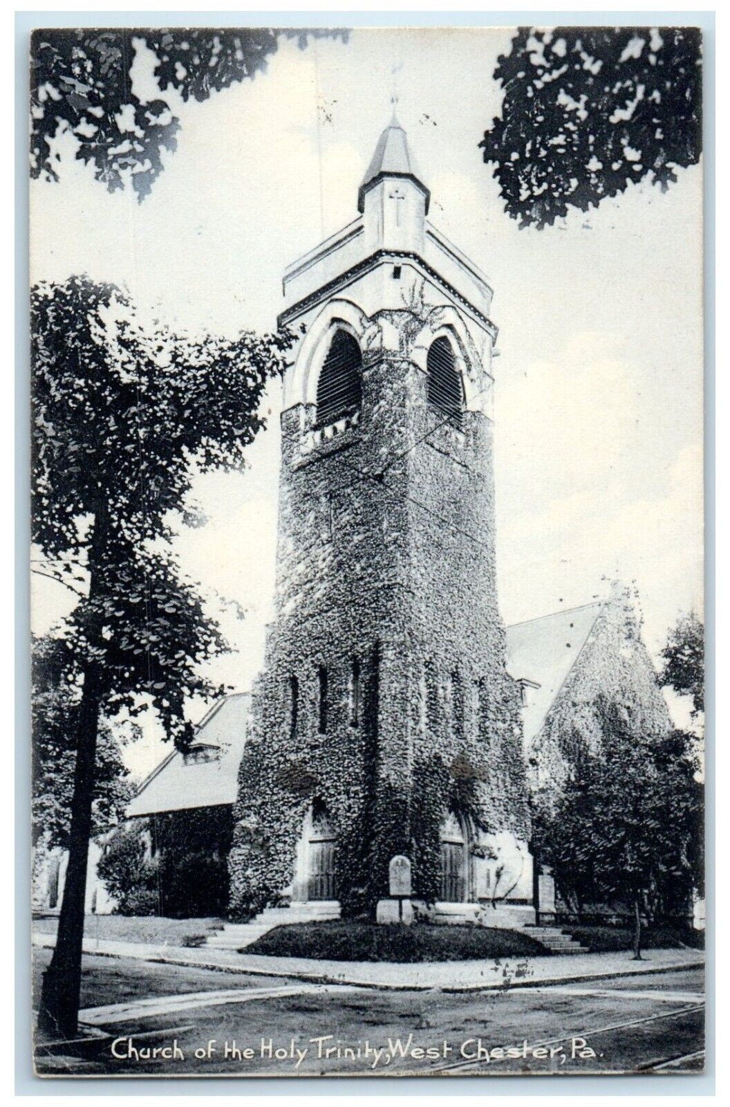 1912 Church Holy Trinity Exterior Chapel West Chester Pennsylvania PA Postcard