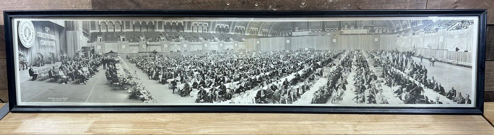 Vintage 1966 Wood Framed United Steel Workers Of America 13th Convention Photo