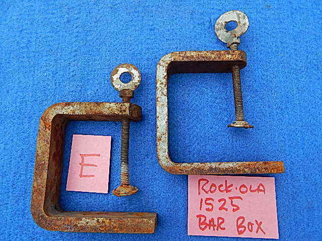 1941 Rock-ola wall box 1525 Dial-A-Tune Bar Box Mounting Clamps