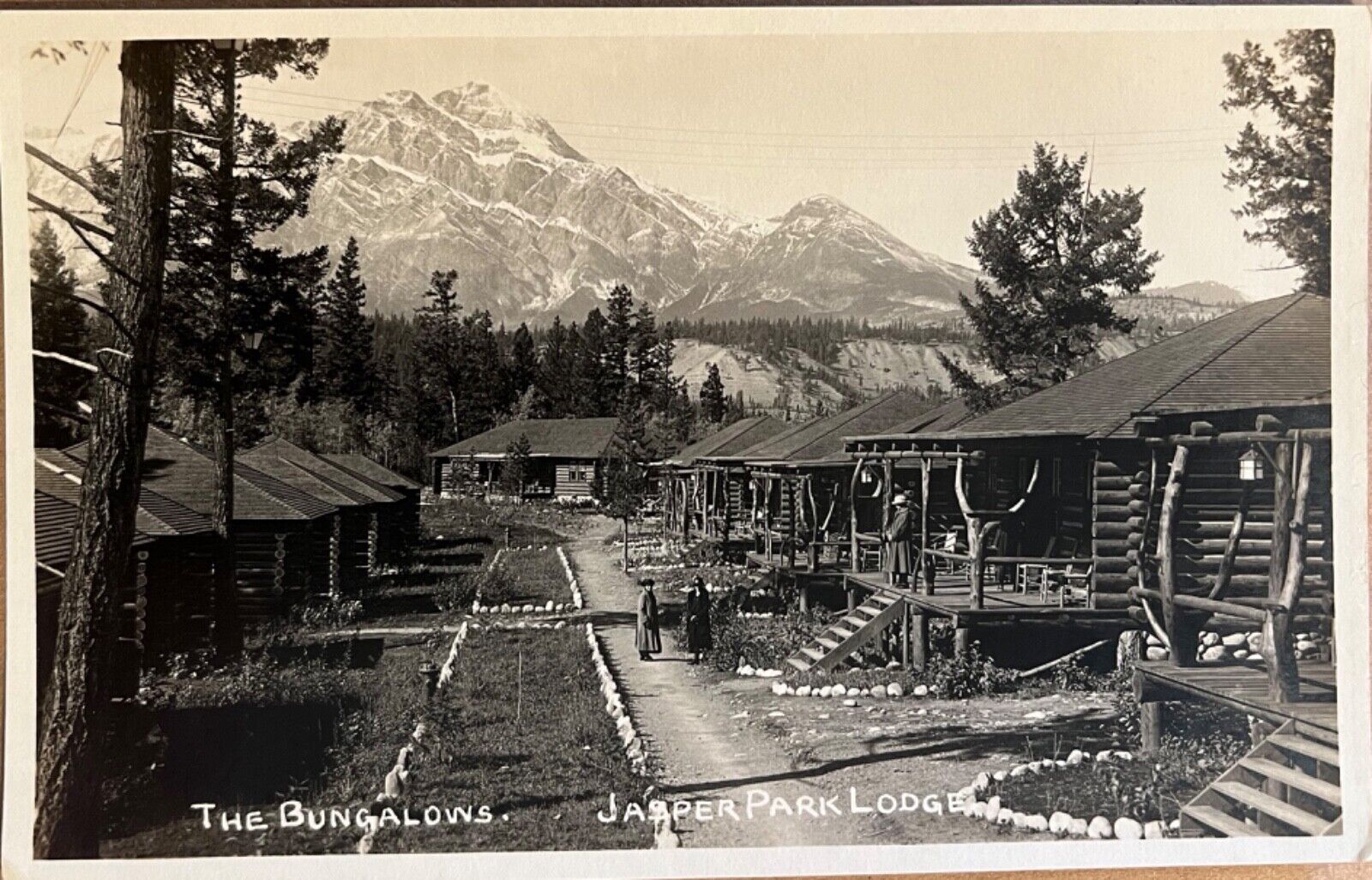 RPPC Jasper Park Lodge Bungalows Alberta Canada Real Photo Postcard c1930