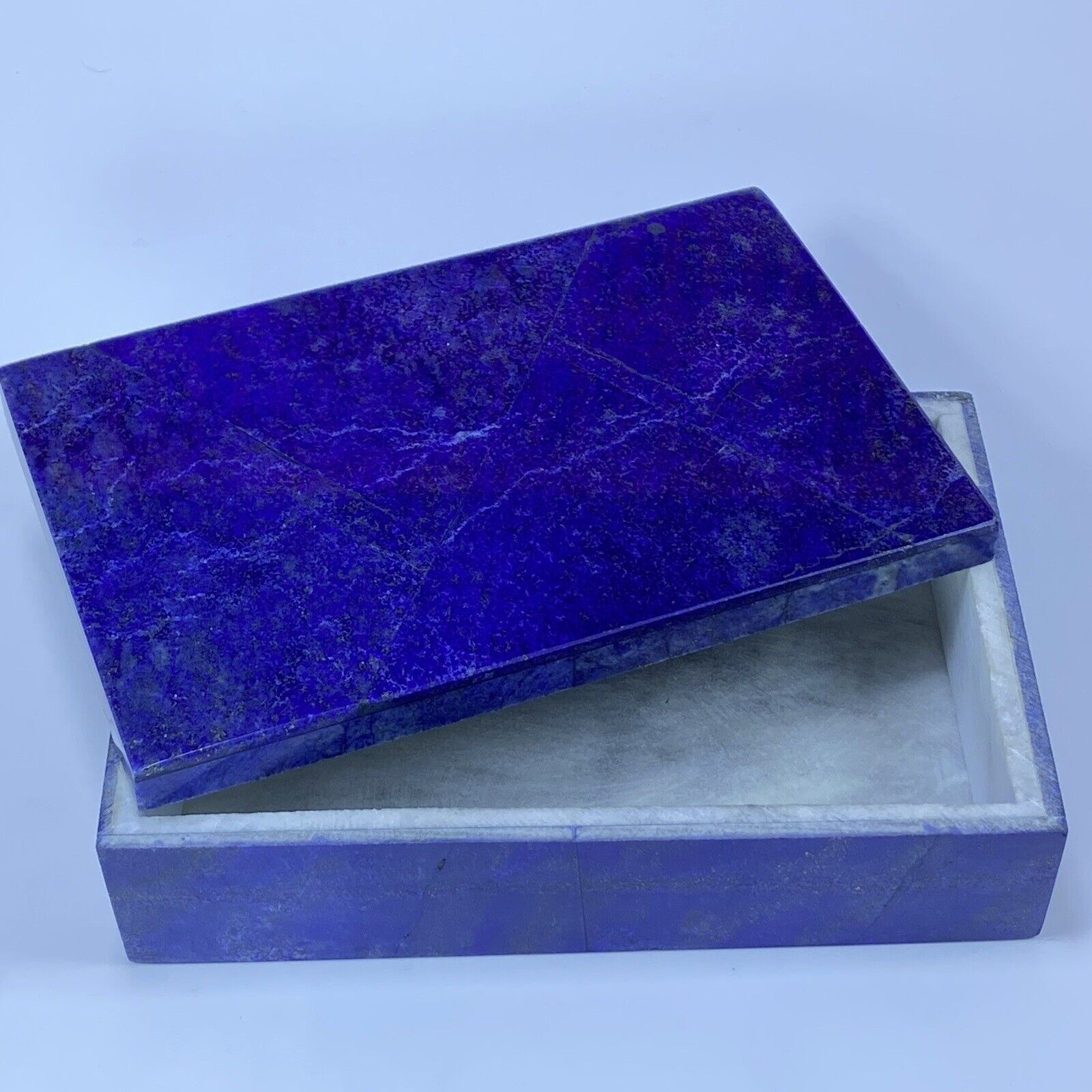 15x9-cm New Lapis Lazuli Jewelry Box Healing Crystal Hand crafted Natural Lapis