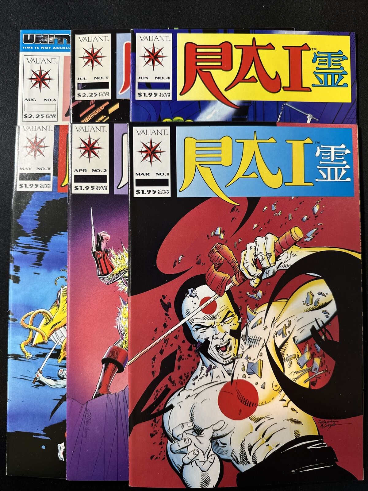 Rai #1 2 3 4 5 6 1992 Series Valiant Comics Lot Run Set 1st Print VF/NM *A6