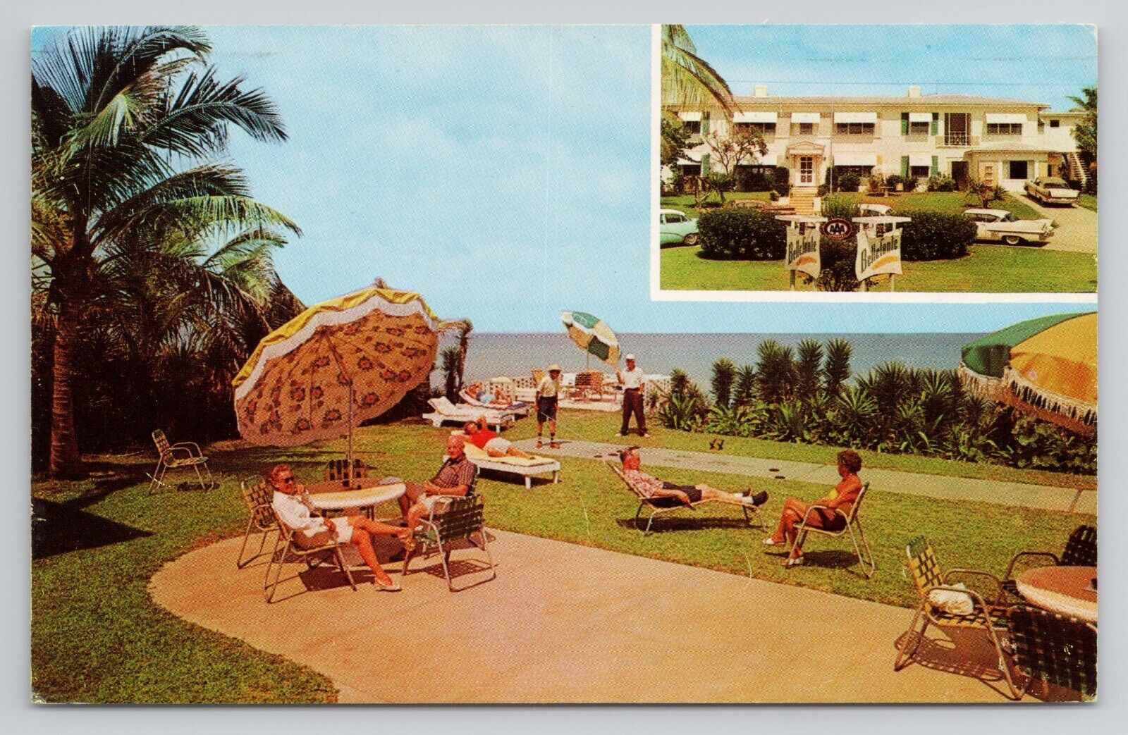 Postcard Bellefonte On The Ocean Delray Beach Florida 1963