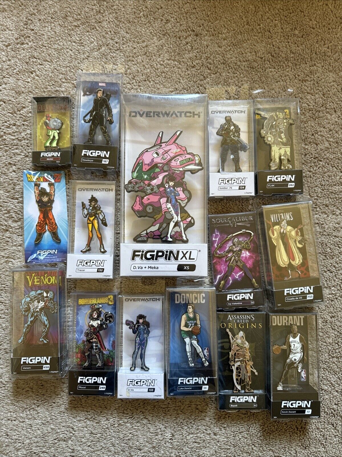 New 15 Figpin Lot Collection overwatch basketball dragonball borderlands marvel