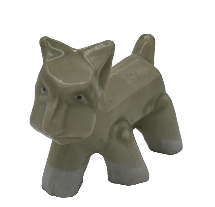 Vintage Scottish Terrier Dog Figurine Standing Mid Century Japan Glossy Cute-A8
