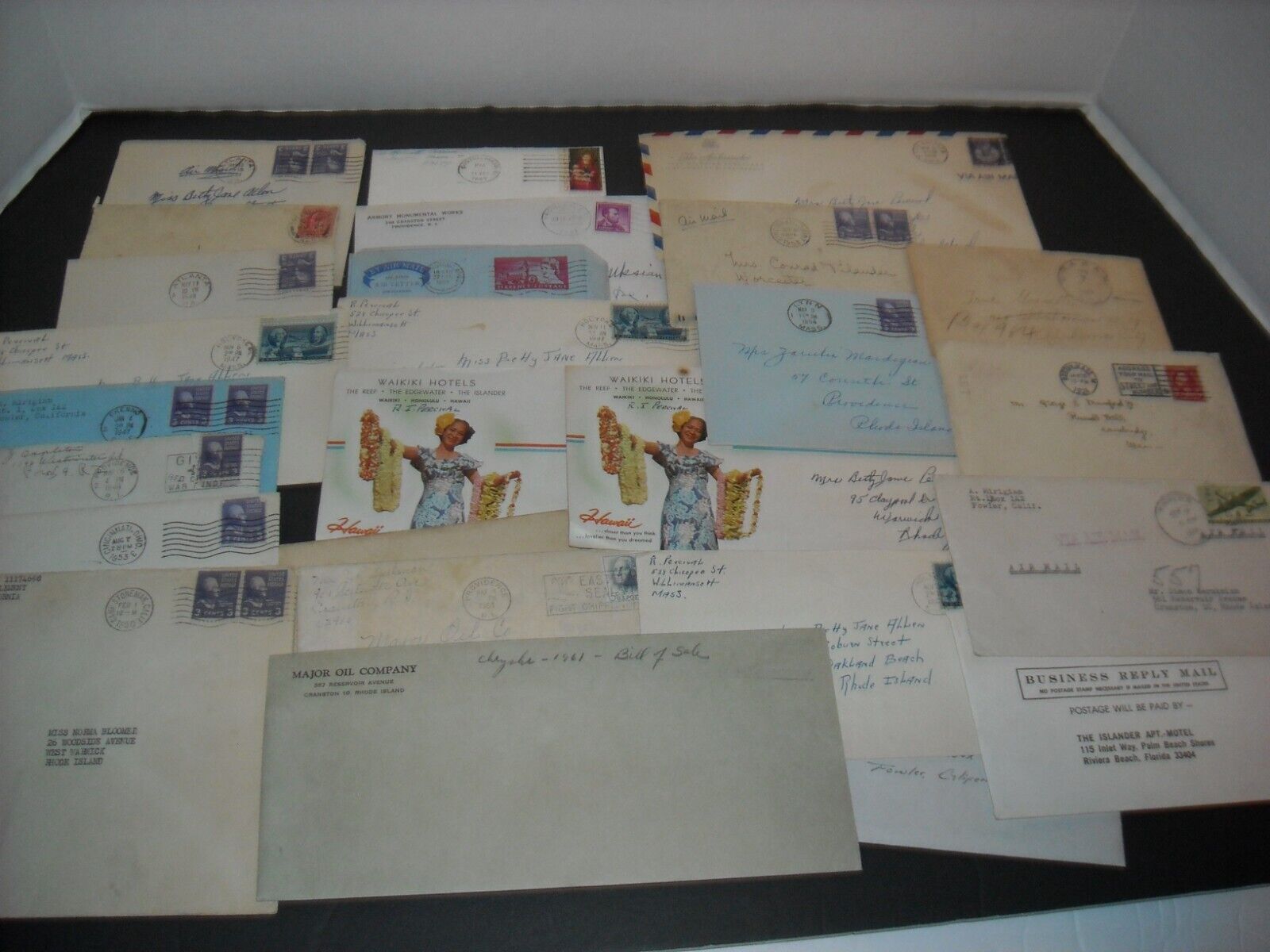 Mixed Lot Of 39 Antique/Vintage Handwritten Letters 1876-1950's