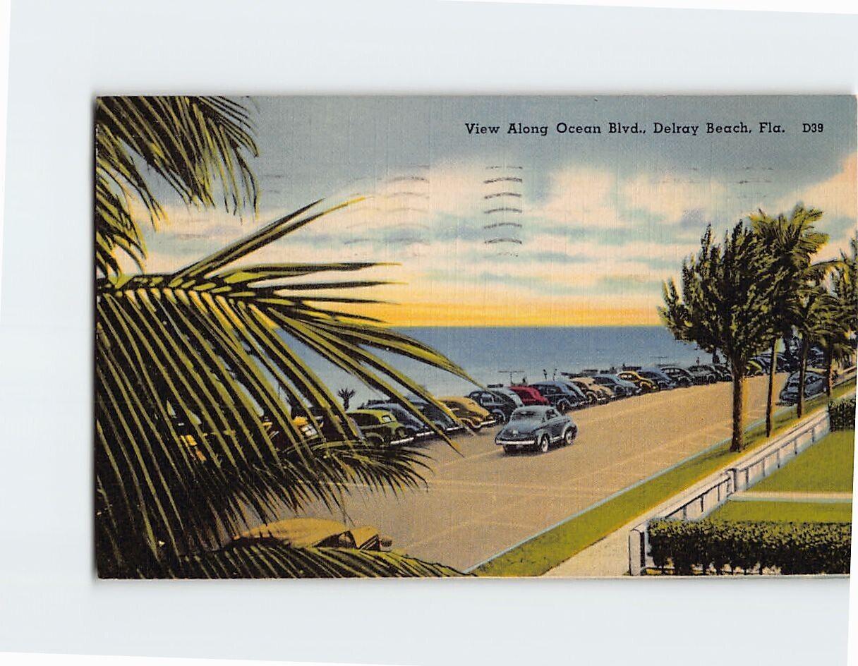 Postcard View Along Ocean Blvd. Delray Beach Florida USA