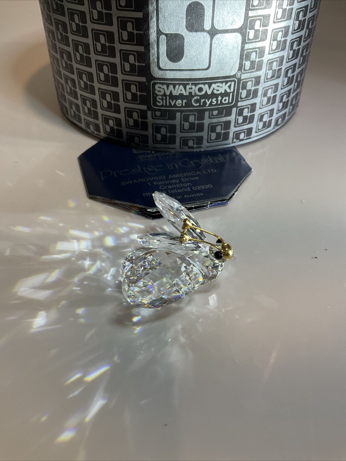 Swarovski Crystal Figurine BUTTERFLY Gold Antenna Mint 7639 NR 55 + Box