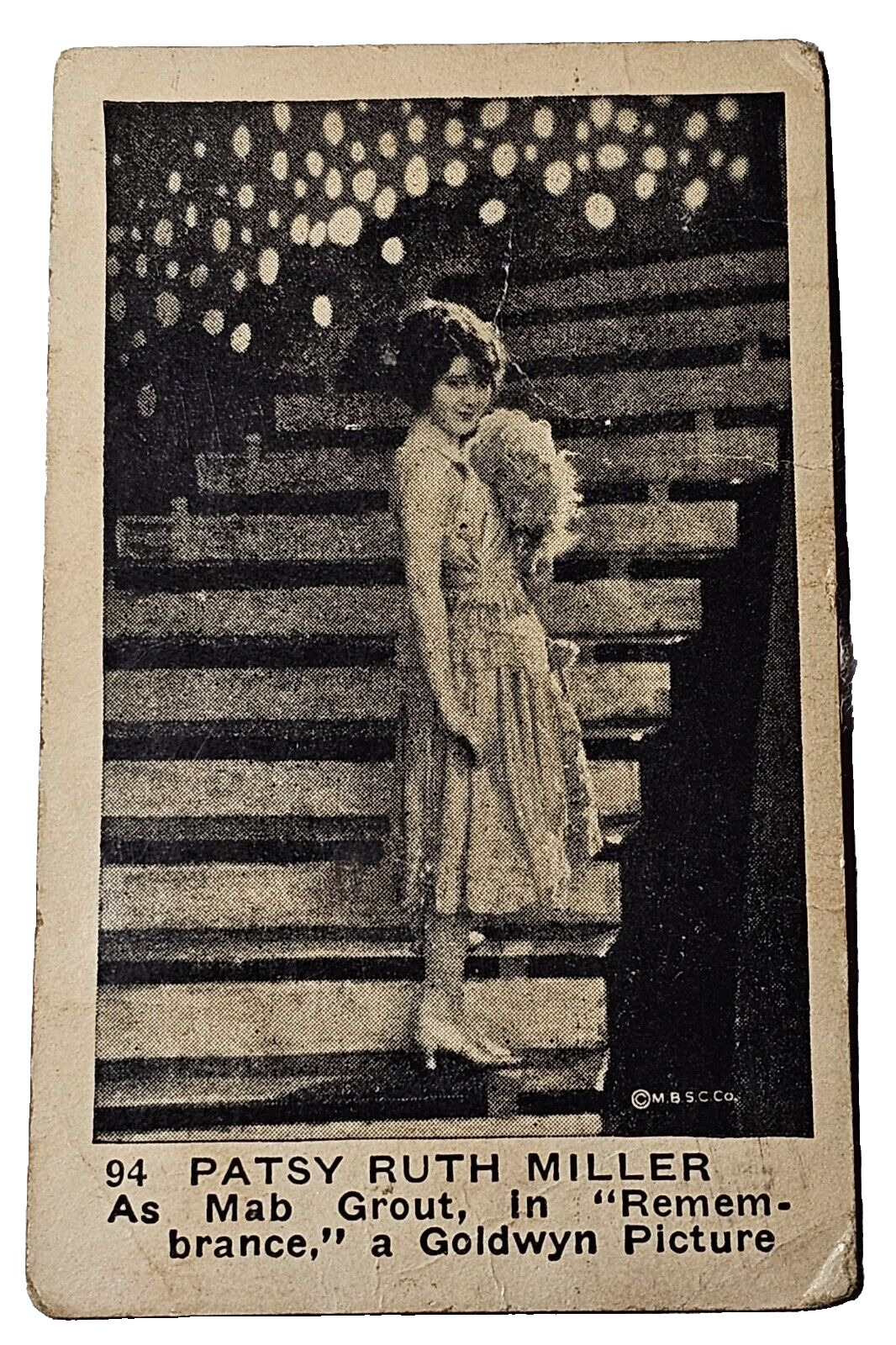 1923 American Caramel Movie Stars #94 Patsy Ruth Miller-FREE USA SHIPPING
