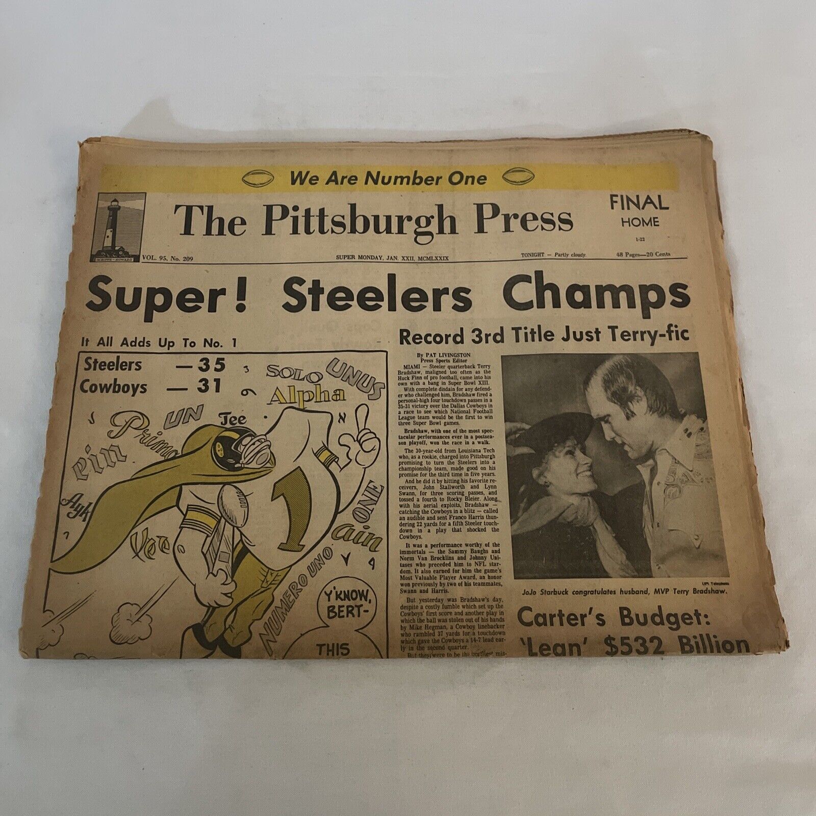 1979 Jan 22 The Pittsburgh Press, Super Steelers Champs (MH50)