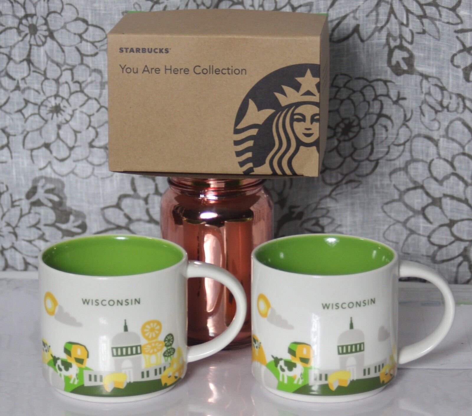 Set Starbucks Wisconsin 1, 2  Chairs You Are Here YAH Mug Cup WI Chair 11035620