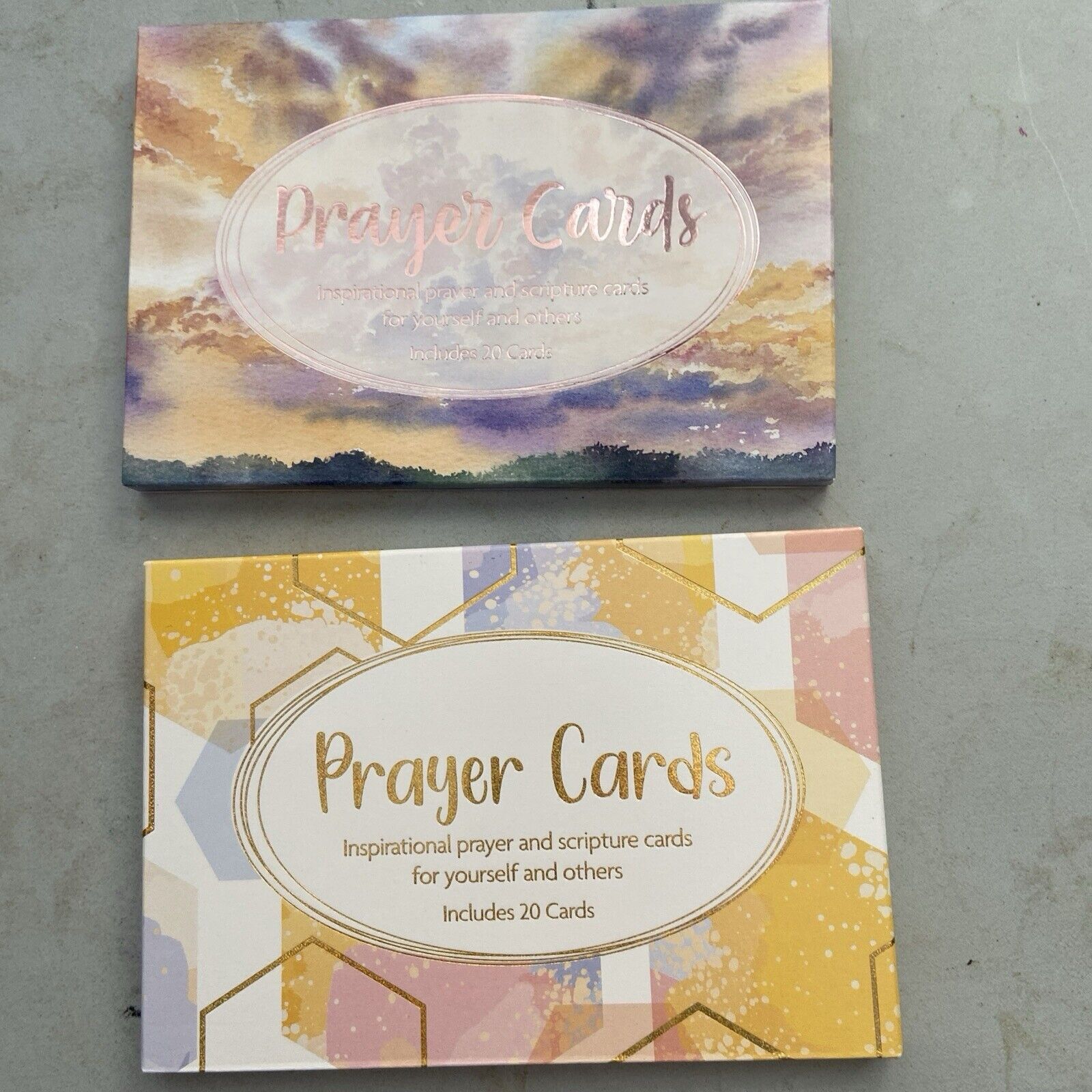 2 Packs Of 20 Prayer Cards. Inspirational Prayer & Scripture Cards.  40 Total