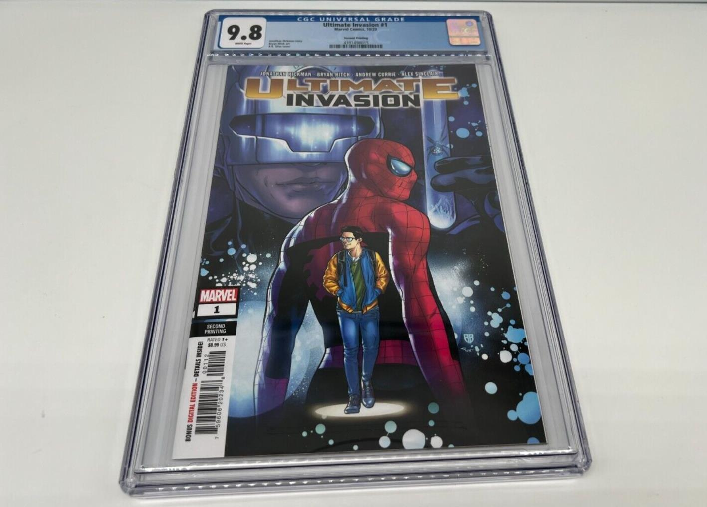 Ultimate Invasion #1 CGC 9.8 2nd Print Silva Variant Spider-Man Hickman 2023