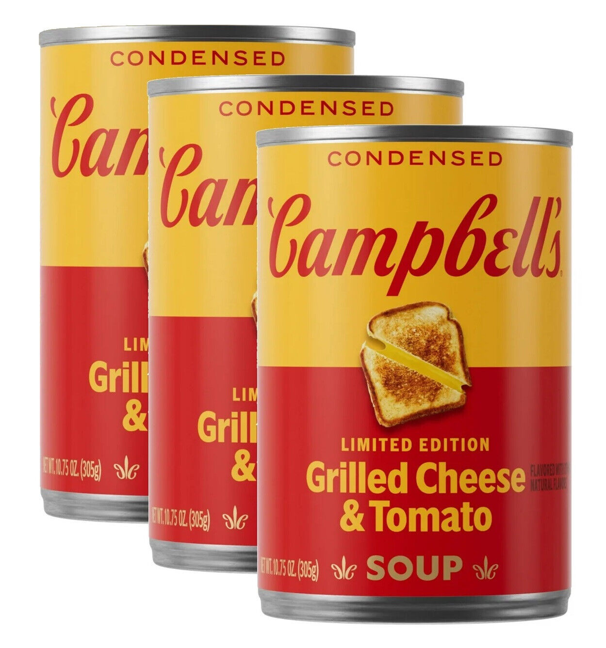Lot of 3 Campbells Grilled Cheese & Tomato Soup Limited Edition Super Rare