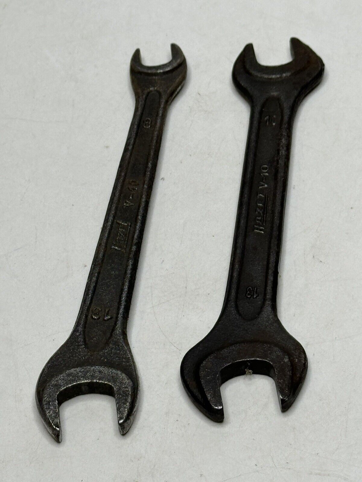 Hazet V 10 Wrenches 10 & 13 mm & 8mm Vintage Lot Of 2 Open Combination Wrench