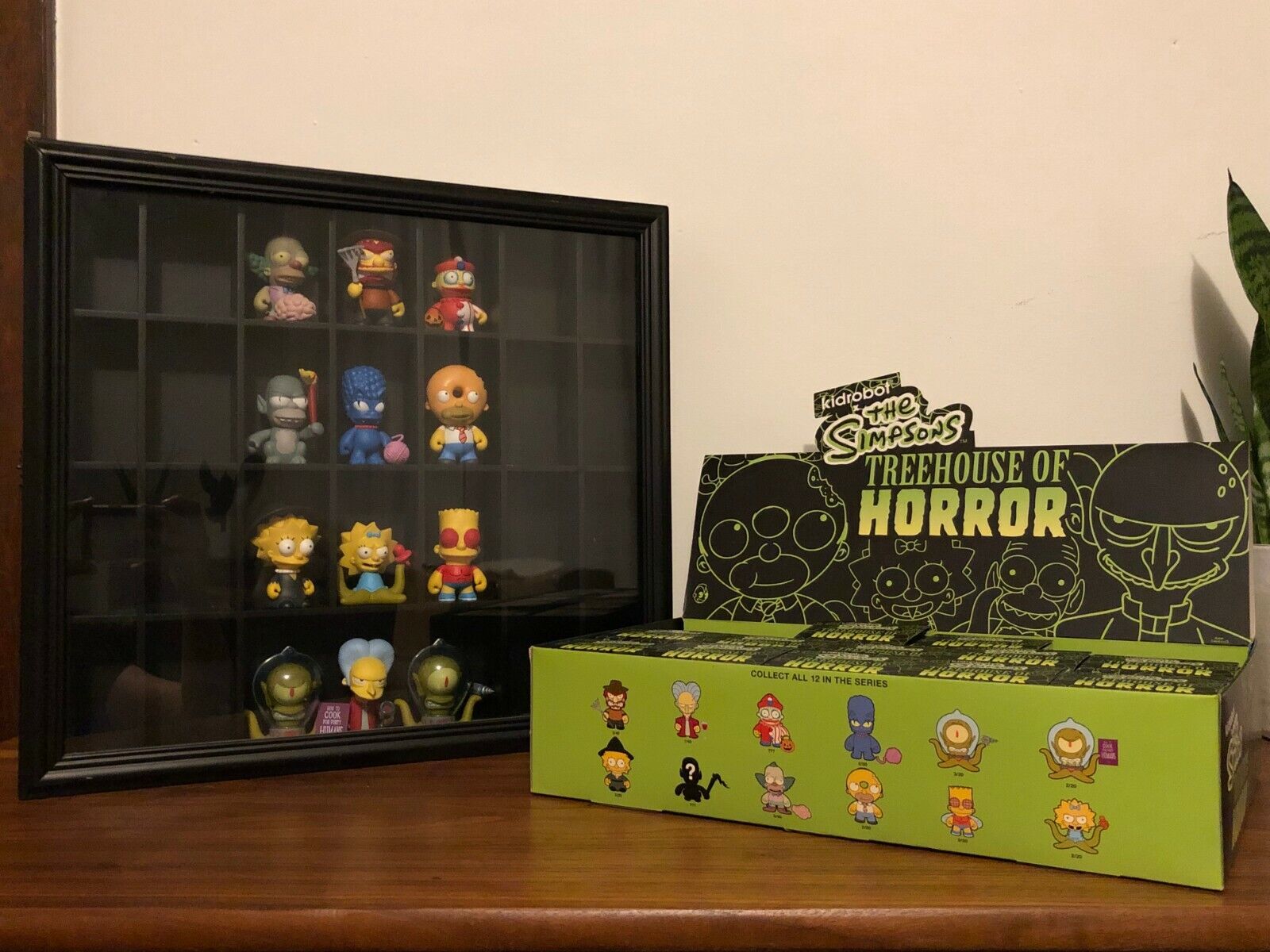 Kidrobot x The Simpsons - Treehouse Of Horror Set All 12 Figures, Display Case