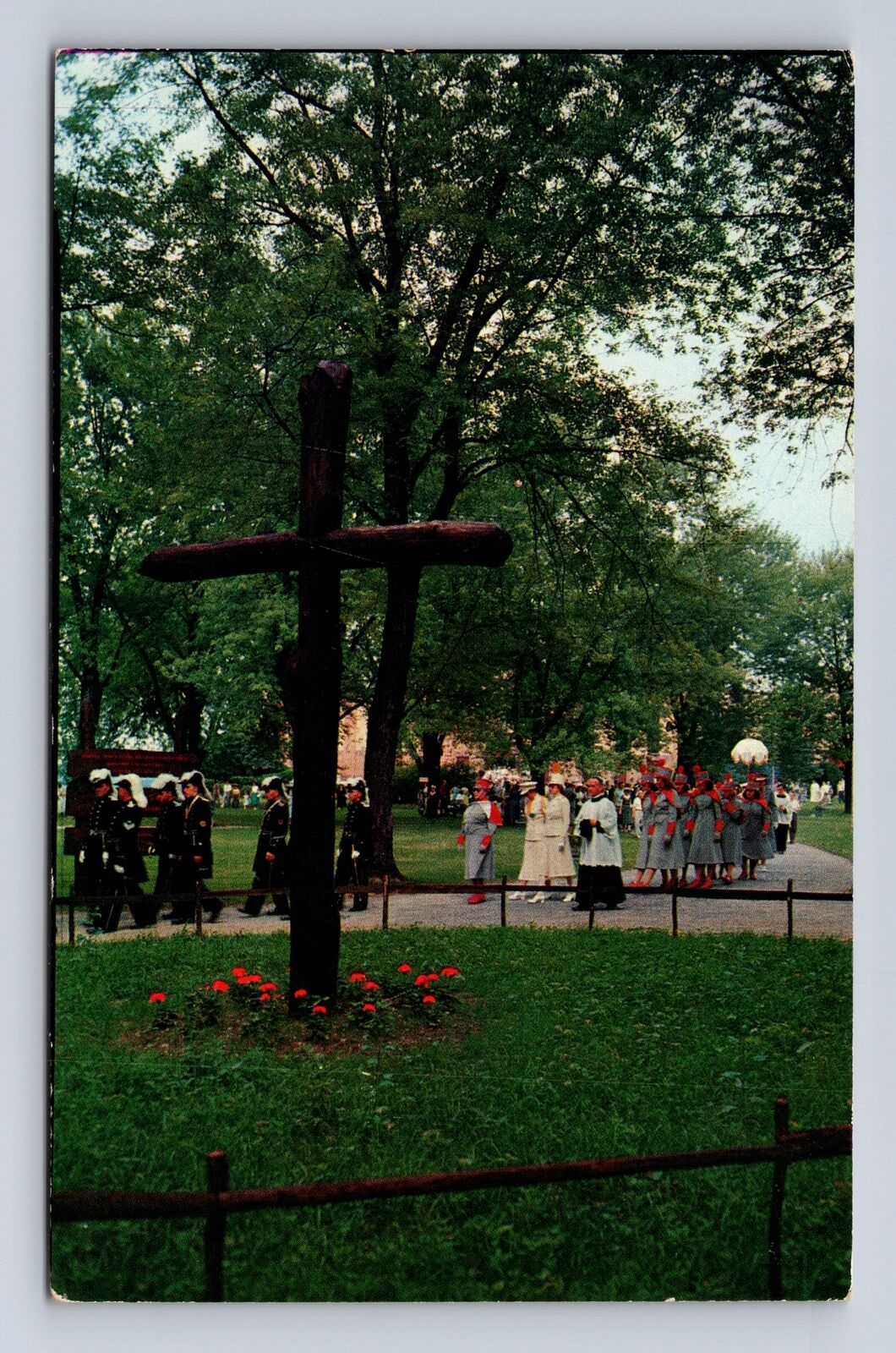 Auriesville NY- New York, Shrine North American Martyrs, Vintage c1957 Postcard