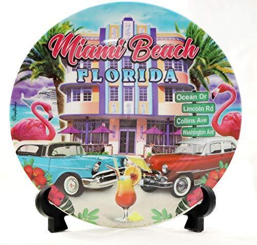 Decorative Miami Beach Ceramic Plate