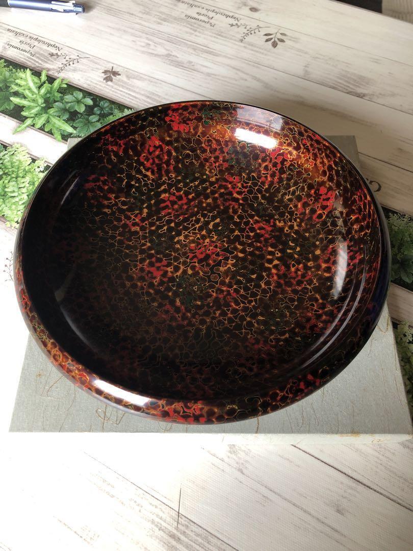 Japanese Tsugaru Lacquerware Sweets Fruit Plate