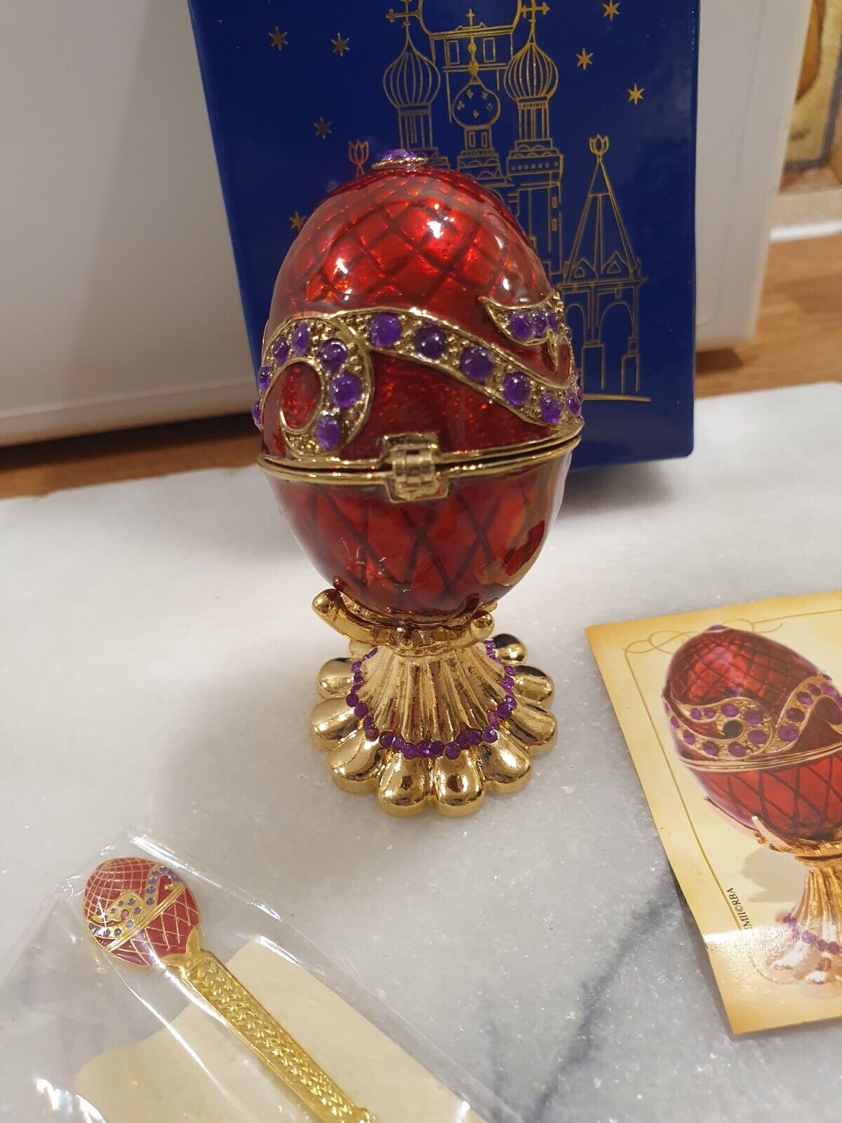 Atlas Faberge Egg Trinket Box \