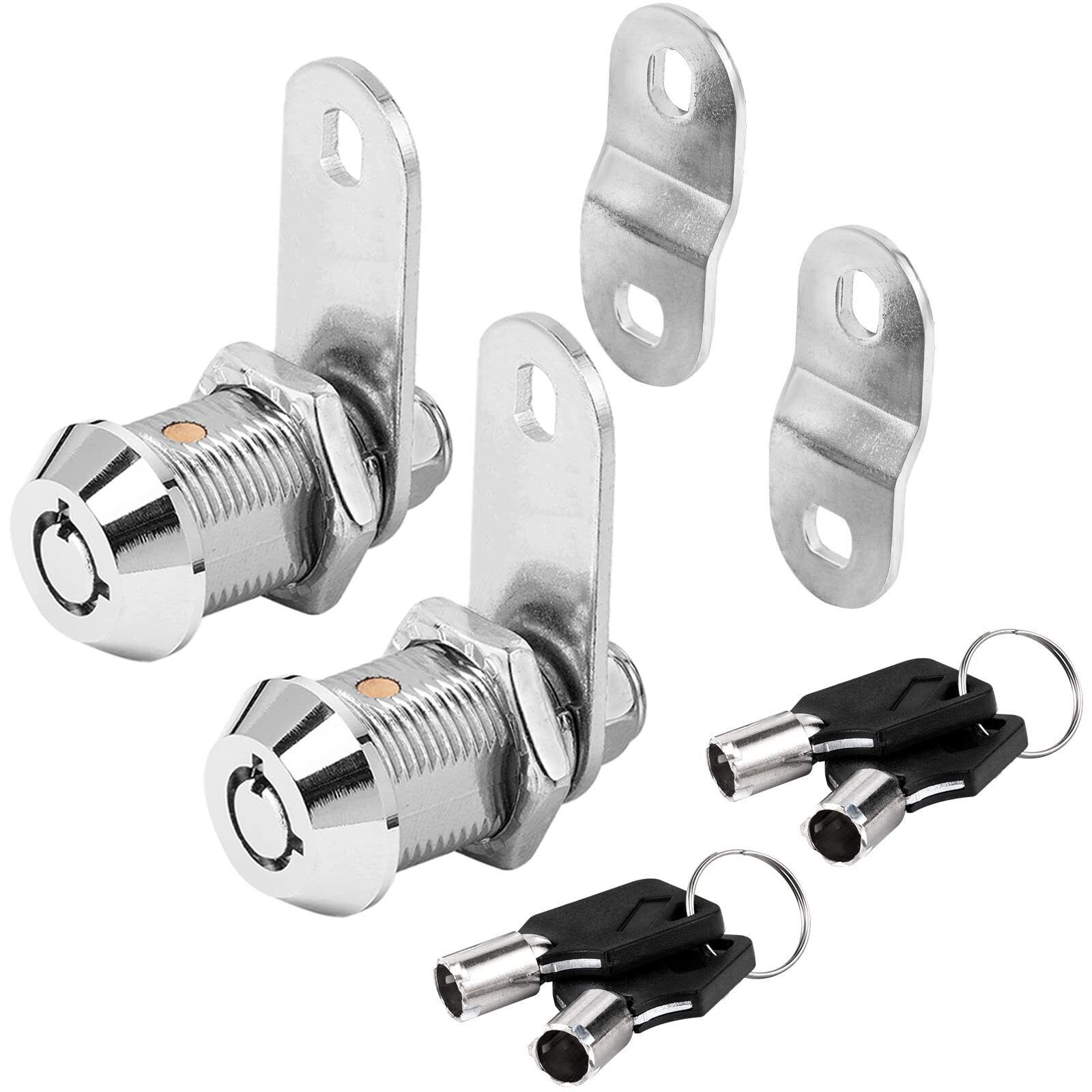 Cam Lock RV Storage Locks Keyed Alike1-1/8 Fits on 7/8 Max Door Thickness R