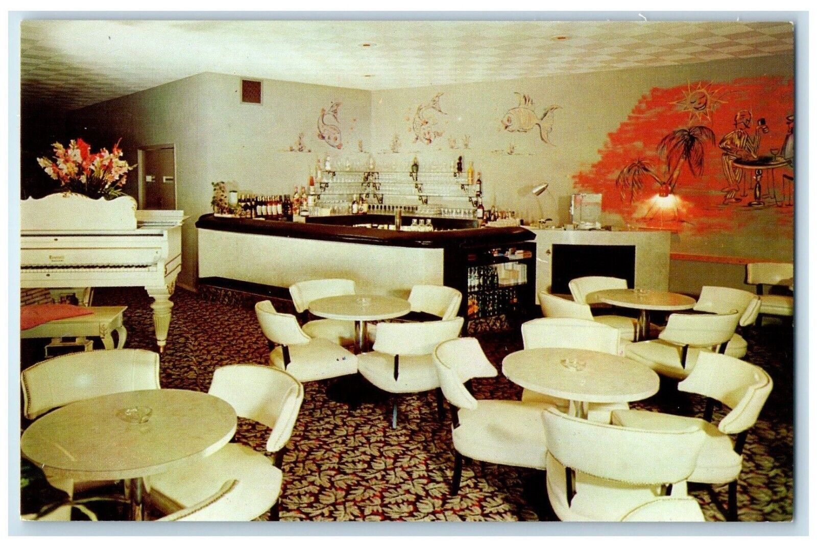 c1950's The Beachcomber Dining Room Fort Lauderdale Florida FL Vintage Postcard