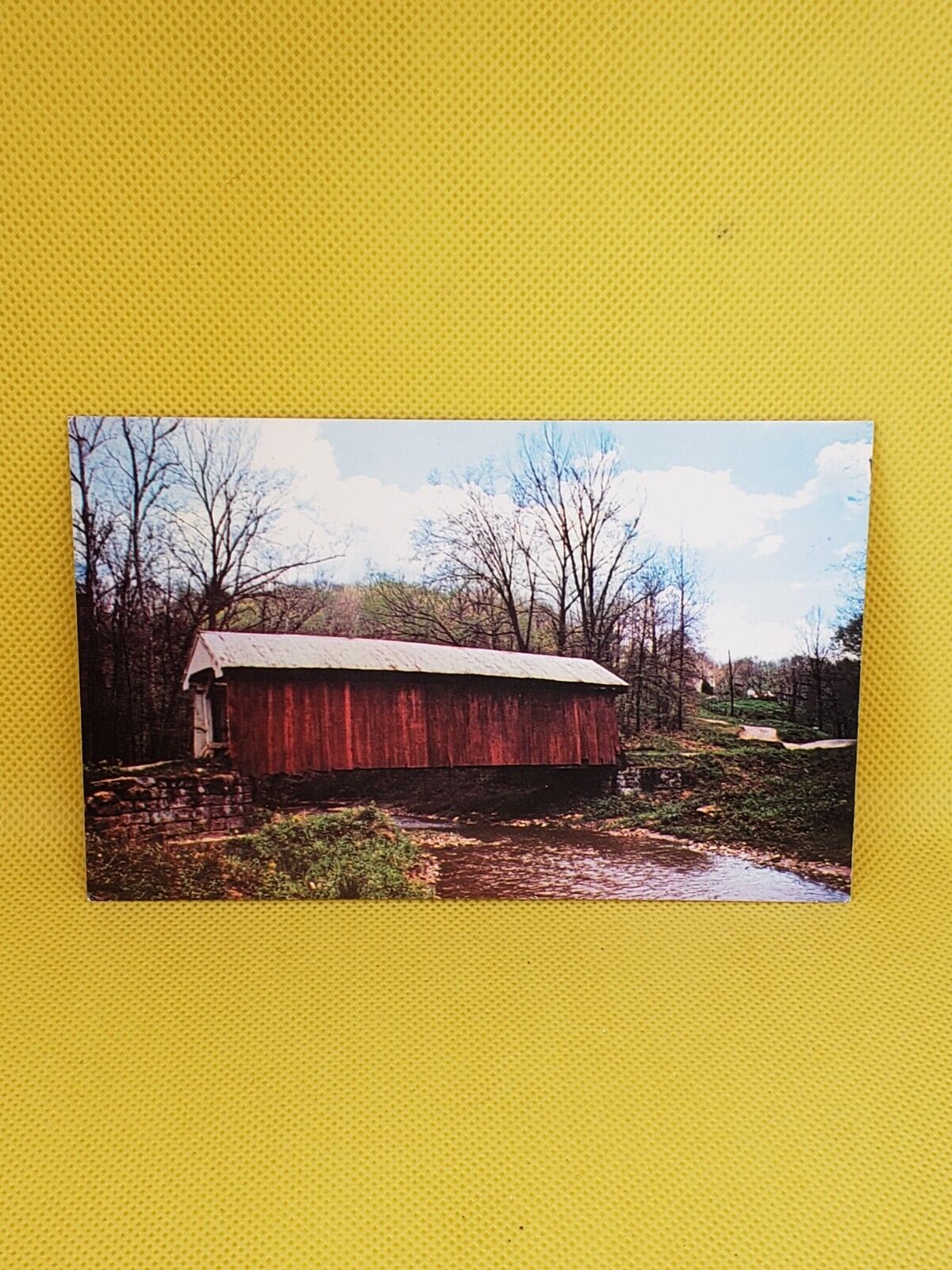 Postcard Perry County Mt. Perry Ohio Kent's Run Covered Bridge #200