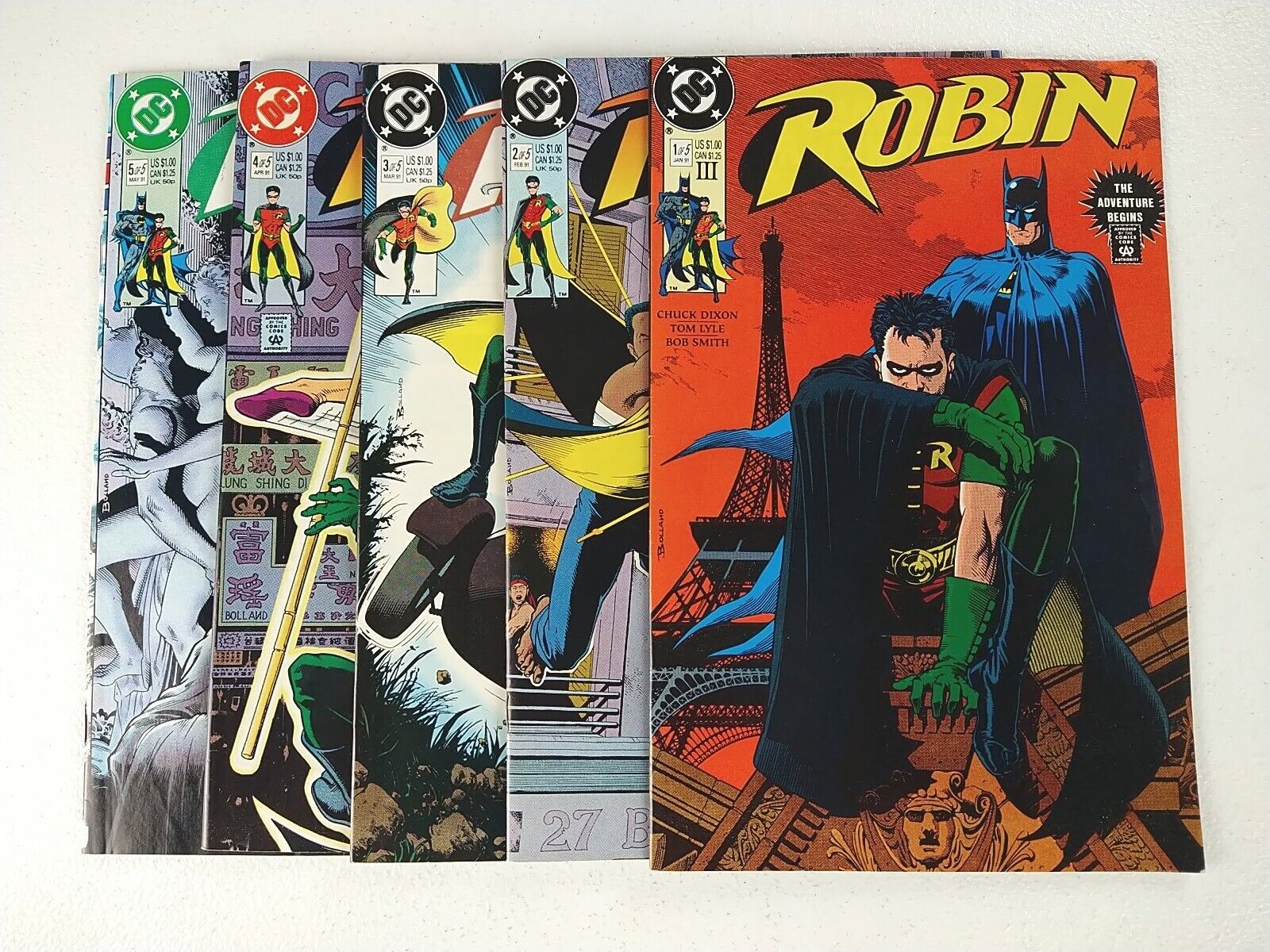 Robin #1-5 Complete Set #1 3rd Print (1991 DC Comics) Batman Lot