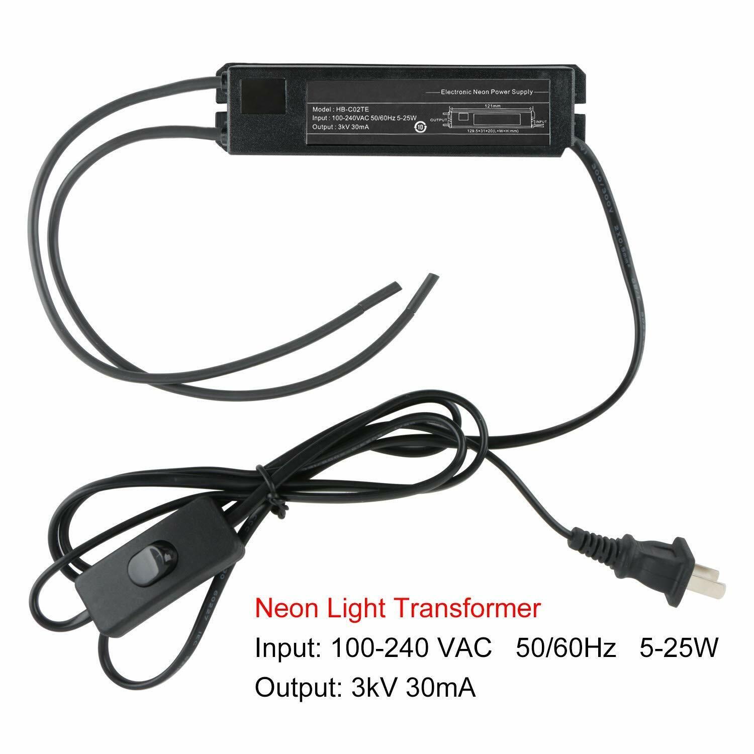 3KV Neon Power Supply for Neon Sign Light Electronic Neon Sign Light Transformer