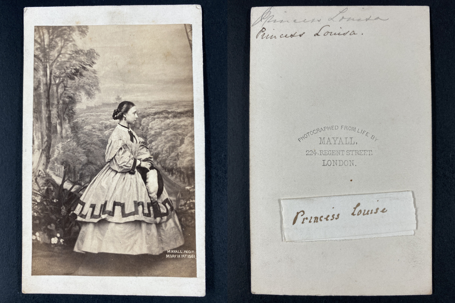 Mayall, London, Louise, Princess of the United Kingdom, March 1, 1861 Vintage cdv album