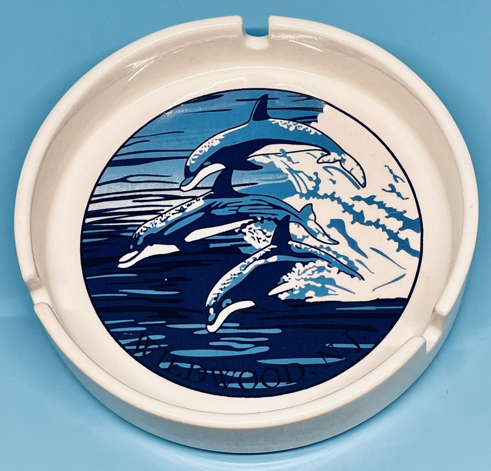 Vintage Ceramic Wildwood NJ Astray Dolphins
