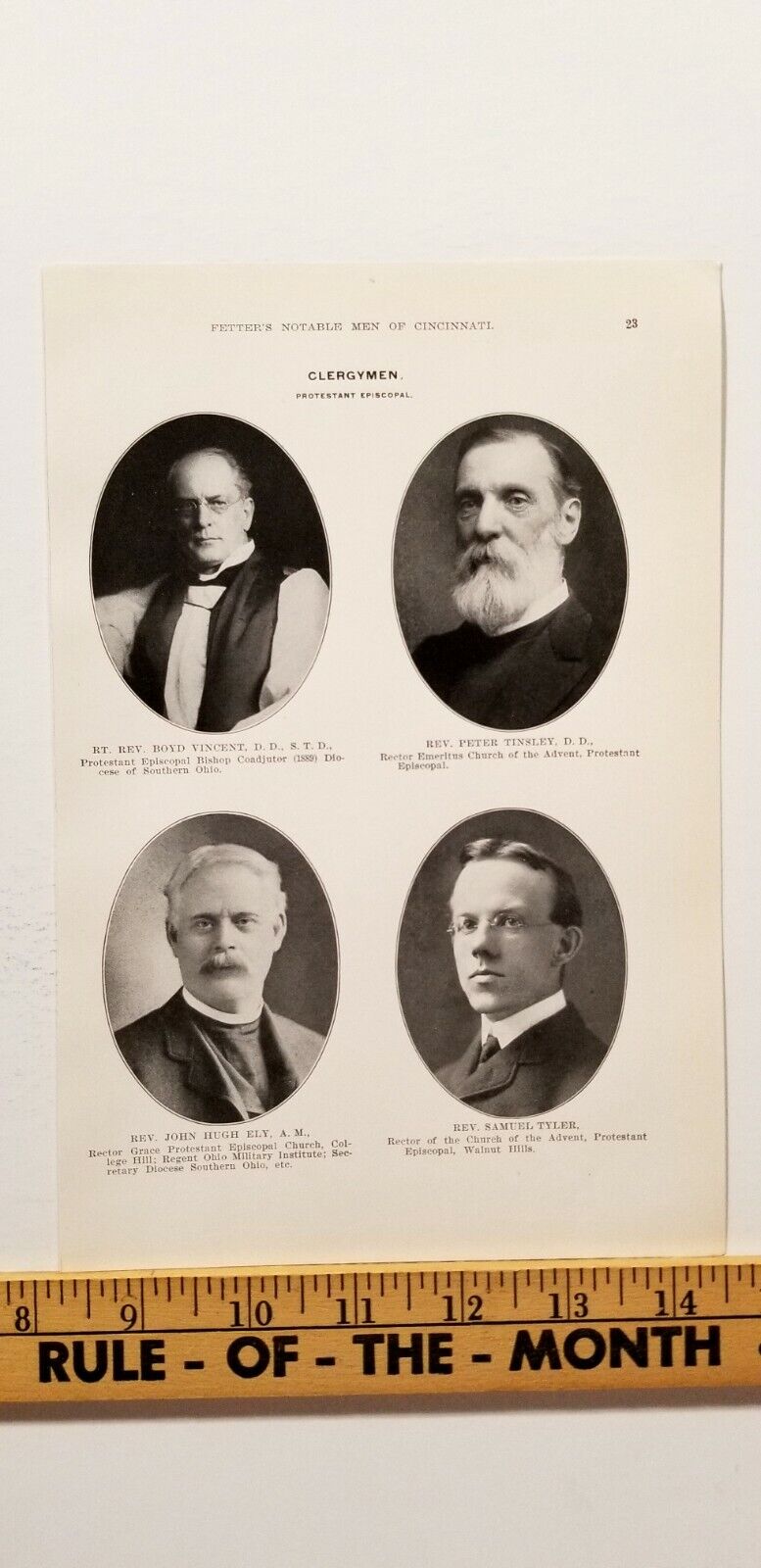Notable Cincinnati Men of 1903 Photos PROTESTANT CLERGYMEN Tinsley Ely Tyler D8