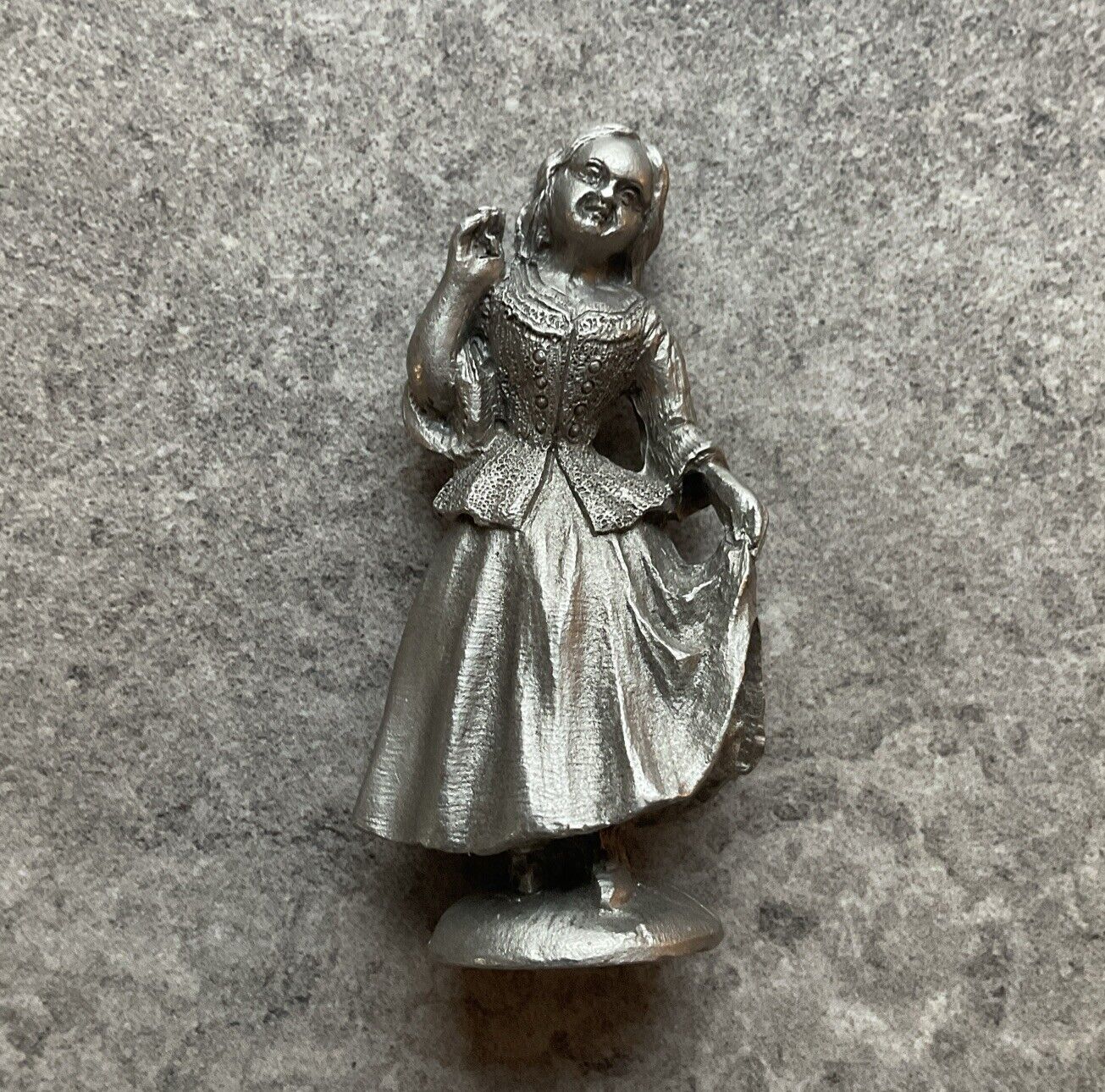 VINTAGE Spoontiques 1990s Pewter Girl / Maiden Figurine 