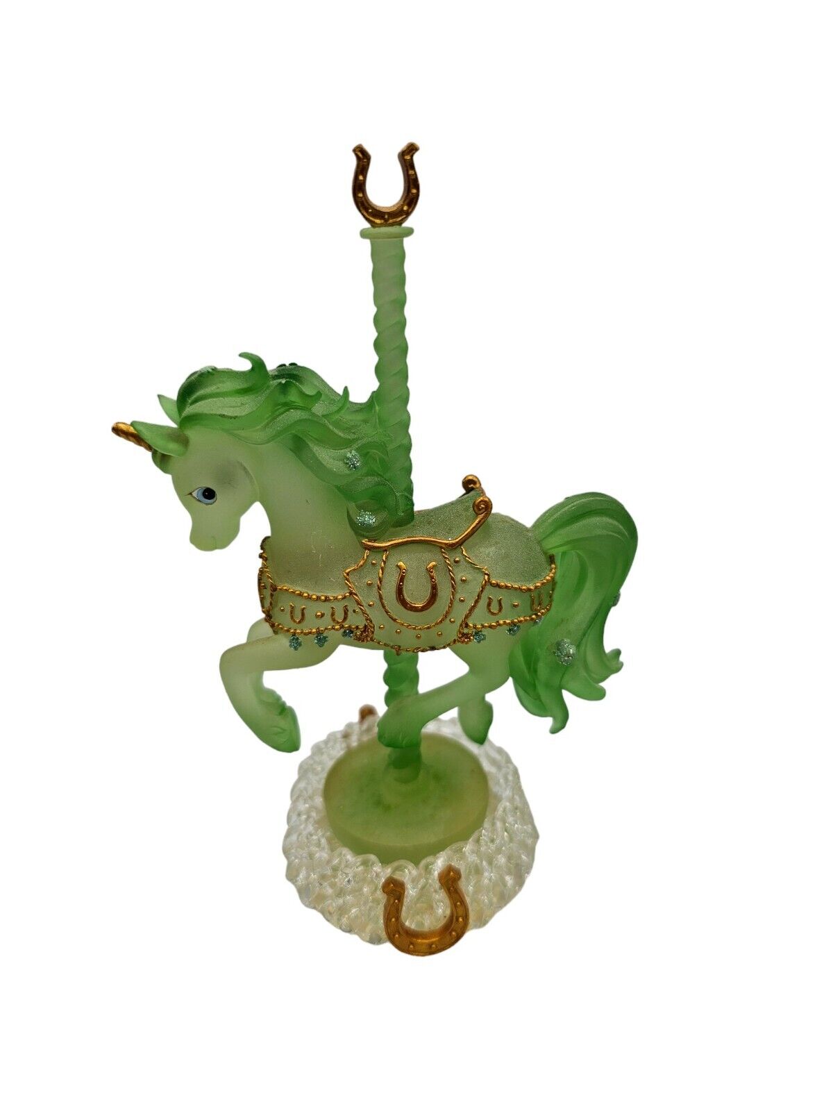 RARE Luck of the Irish Unicorn Carousel Collection Figure Good Luck and Laughter